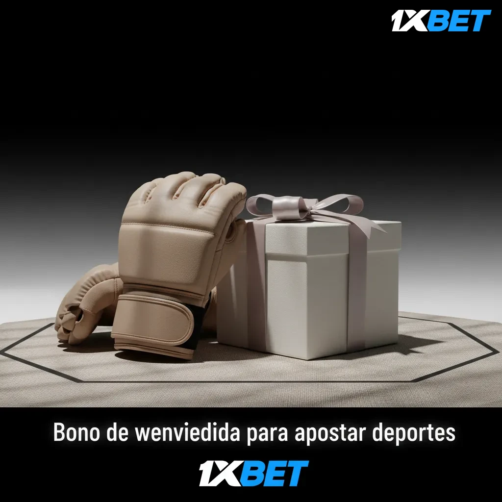 Banner de 1xBet: bono de bienvenida para apuestas deportivas en CRC, utilizable en MMA tras depósito y activación.