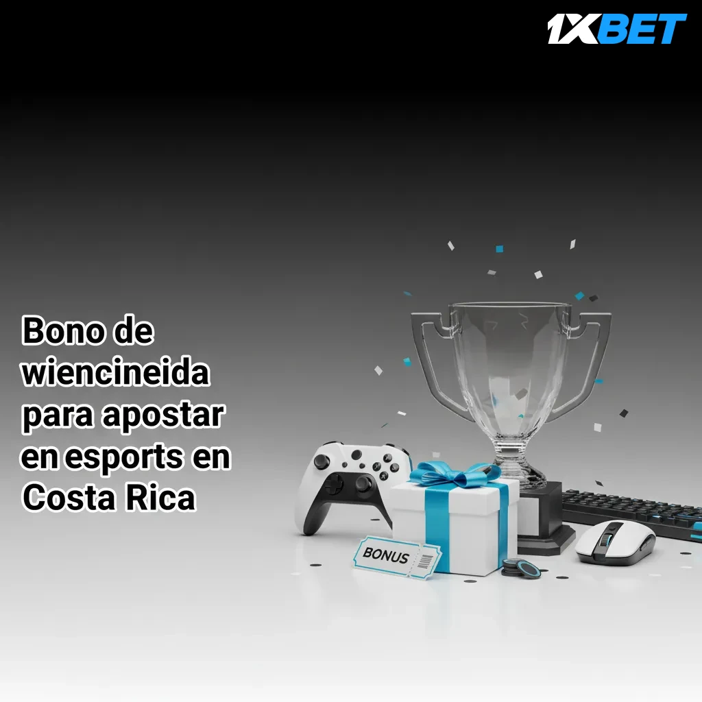 Banner de bono de esports en Costa Rica: hasta 70,000 CRC por primer depósito y pasos para activarlo.