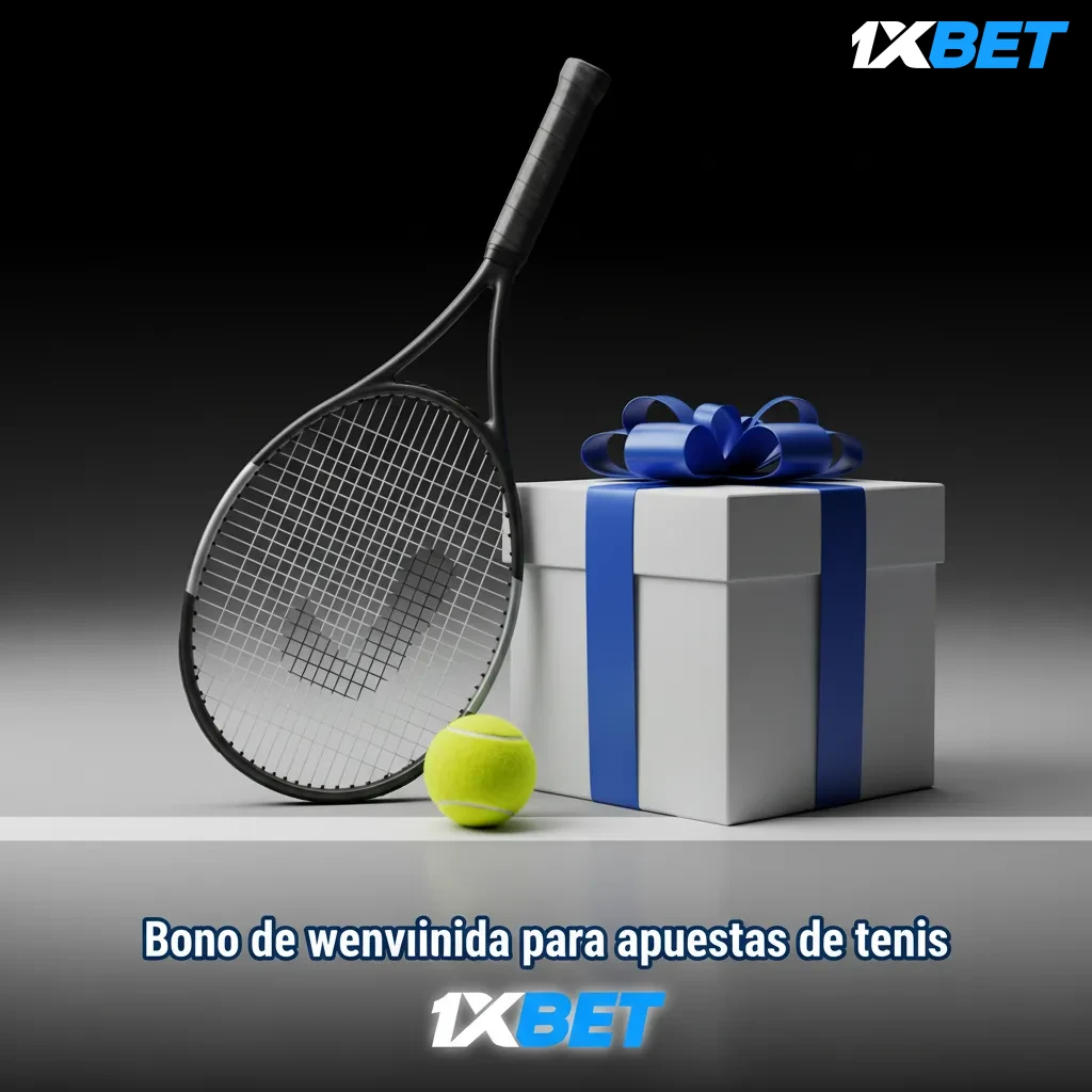 Banner 1xbet: bono de bienvenida 100% del primer depósito para apuestas de tenis. Aplican términos y rollover.