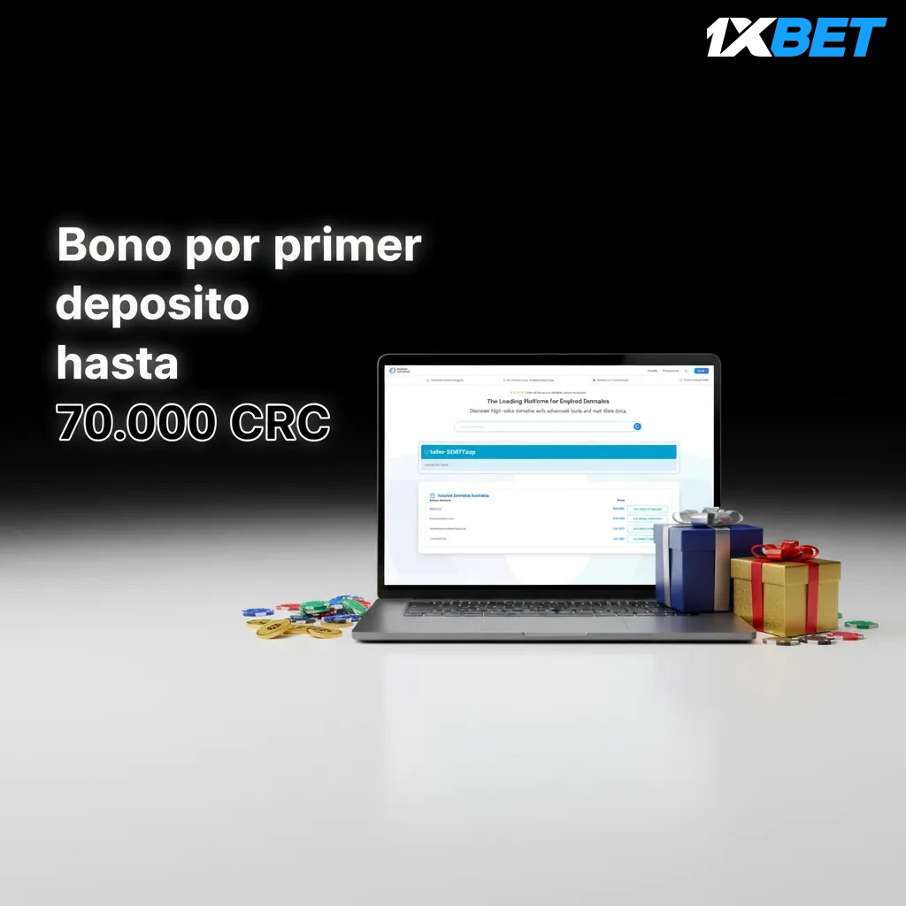 Banner de bono de bienvenida: 100% hasta 70.000 CRC en primer depósito, para deportes o casino. Depósito mínimo 1.000 CRC.
