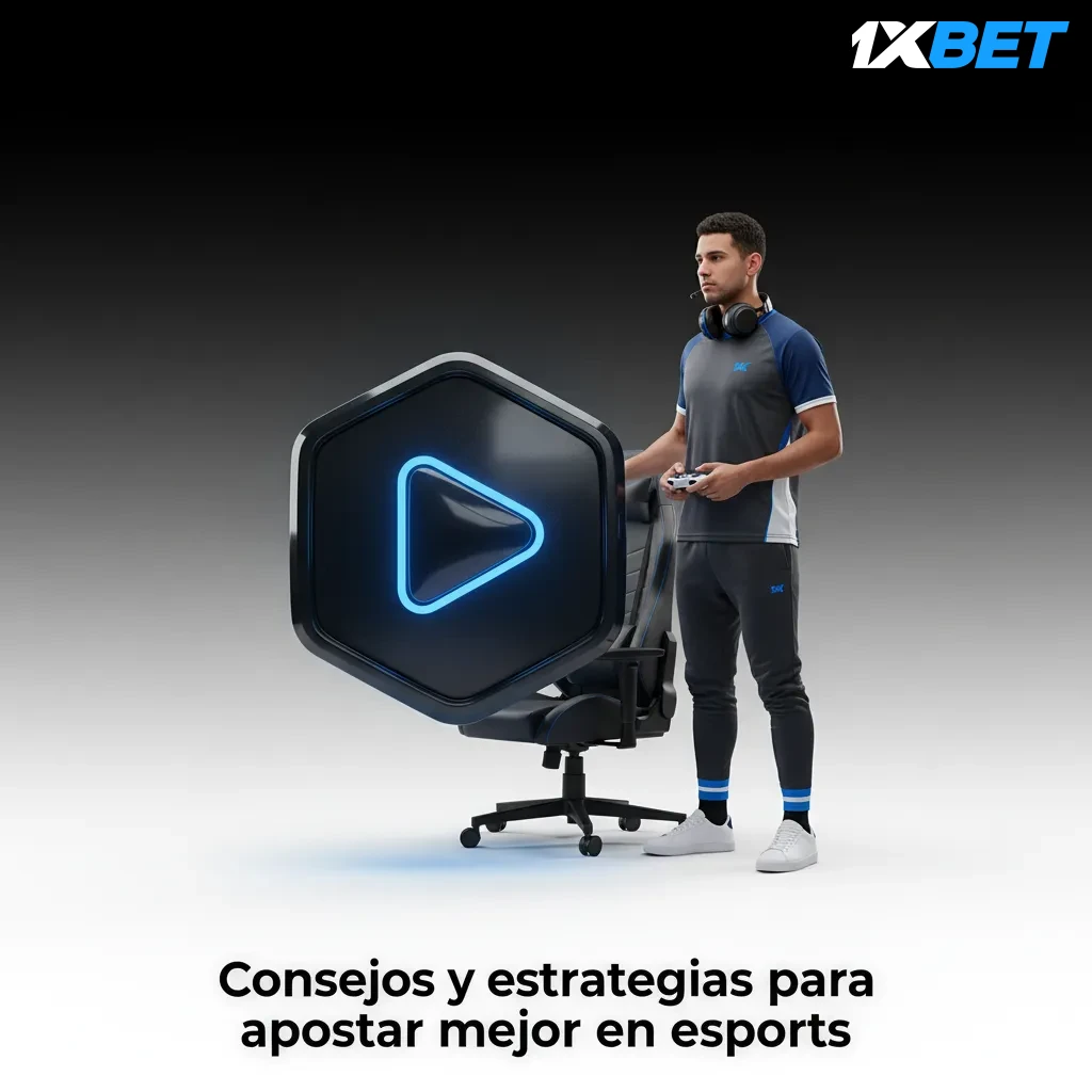 Infografía con tips de apuestas en esports: banca, investigación, especialización, comparar cuotas y control emocional.