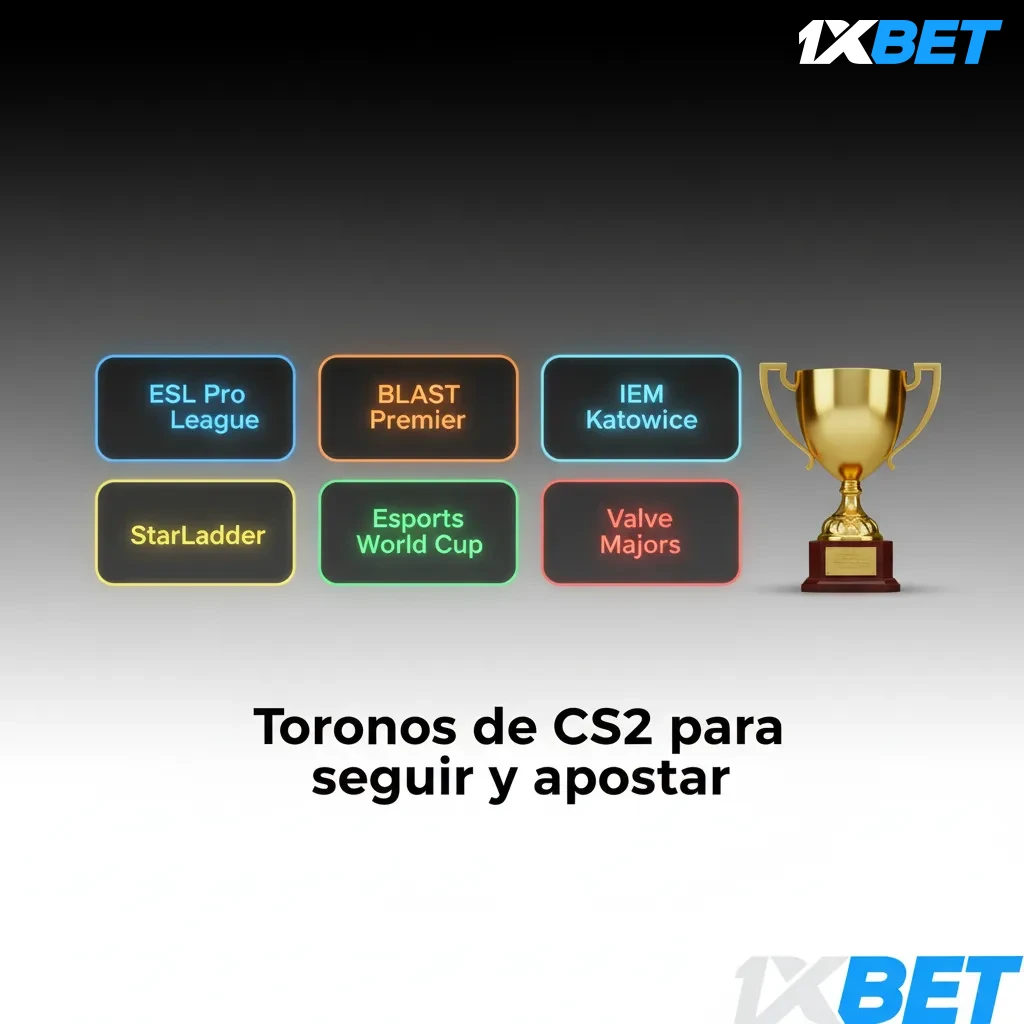 Calendario de torneos de CS2: Majors, ESL, BLAST, IEM, EWC y StarLadder, con foco en cuotas y planificación de apuestas.