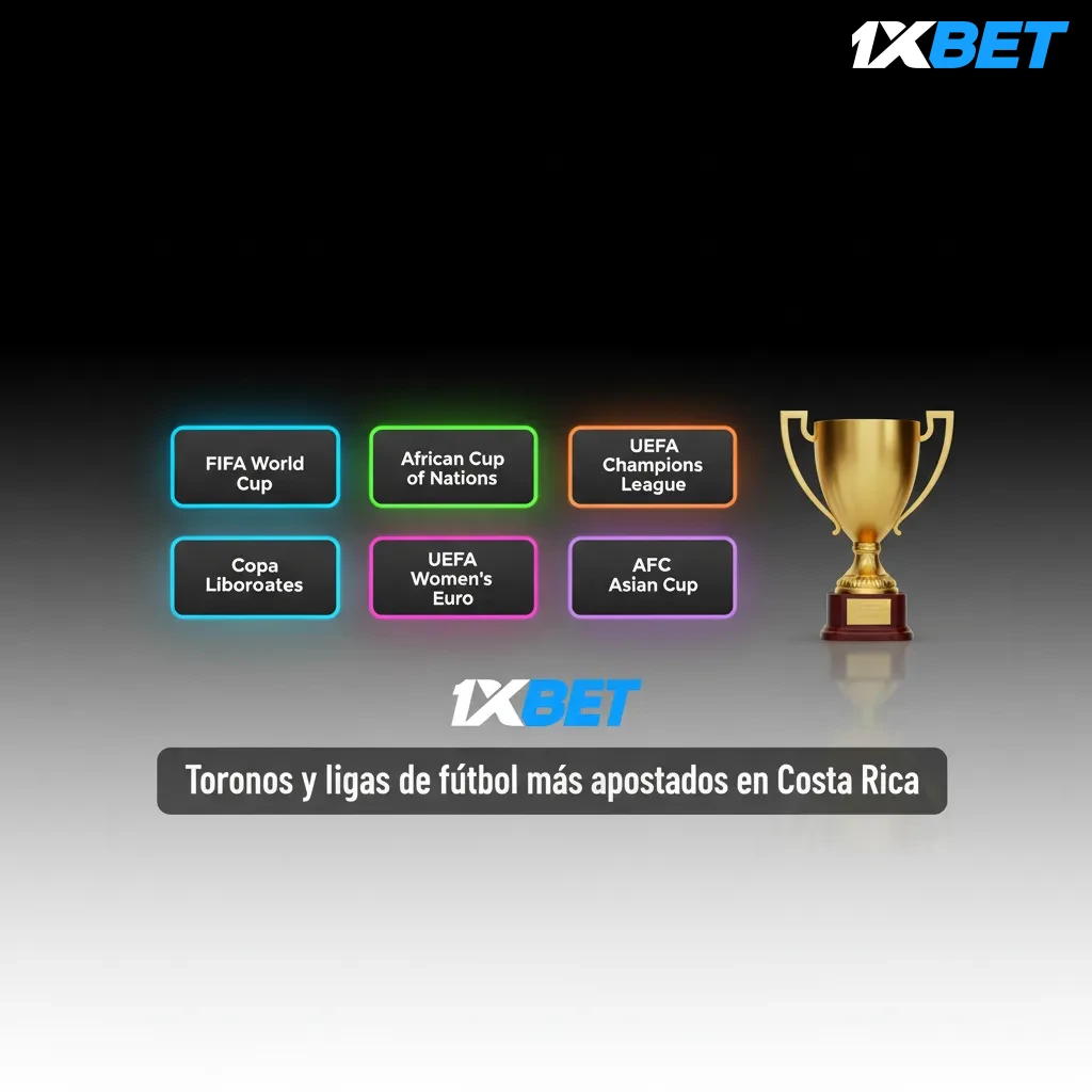 Collage de torneos más apostados en Costa Rica: Mundial, Champions, Libertadores, Liga Promerica, MLS, Liga MX y Concacaf.