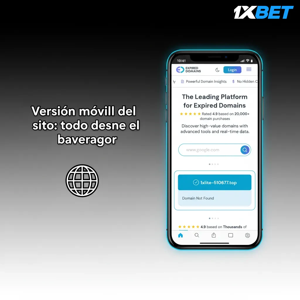 Teléfono con la versión móvil: cupón abierto, cuotas en tiempo real, casino en vivo, notificaciones, sin descargas