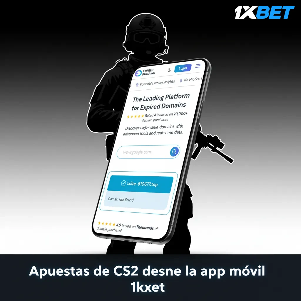 Teléfono con la app 1xbet: apuestas de CS2, cuotas en vivo, partidos, cupón y alertas de cambios de cuota.