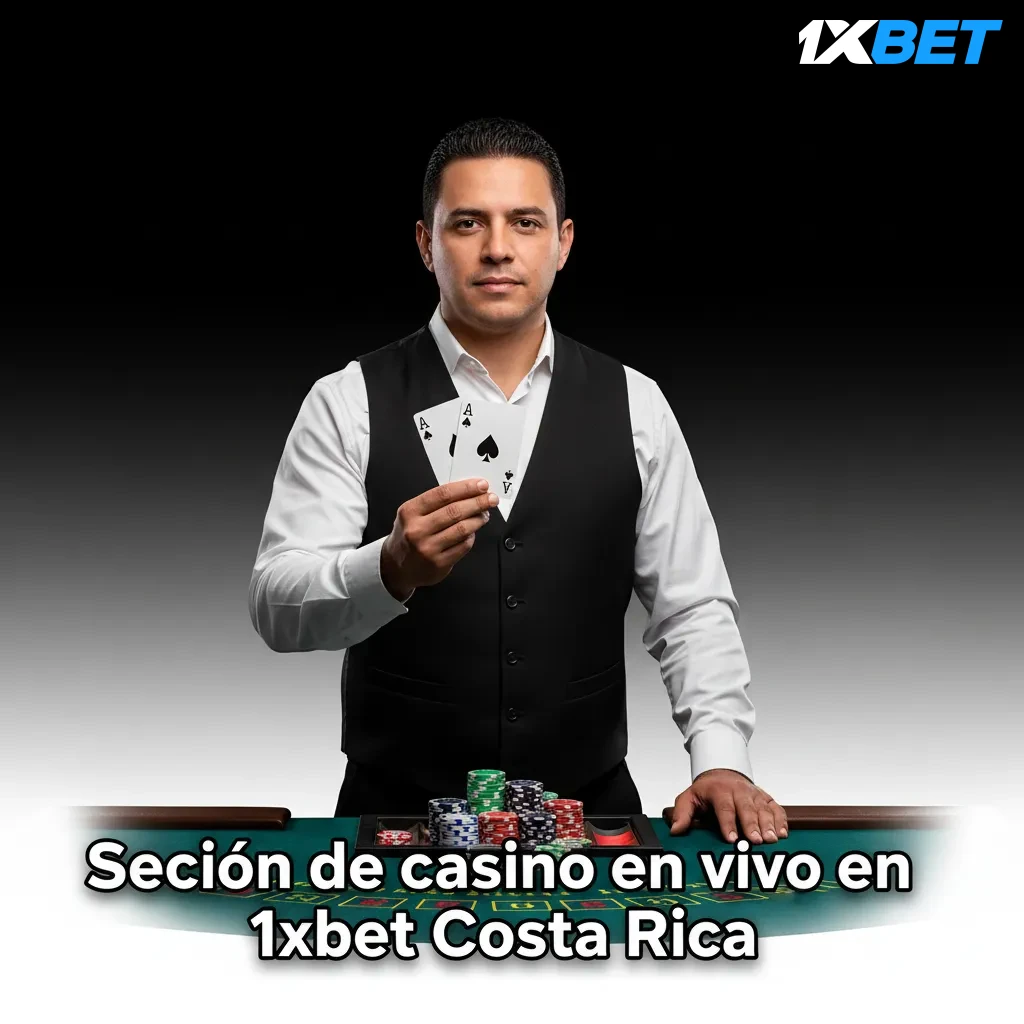 Sección de casino en vivo de 1xbet Costa Rica con crupieres y mesas; filtros por idioma, límites y RTP. Ruleta y blackjack.