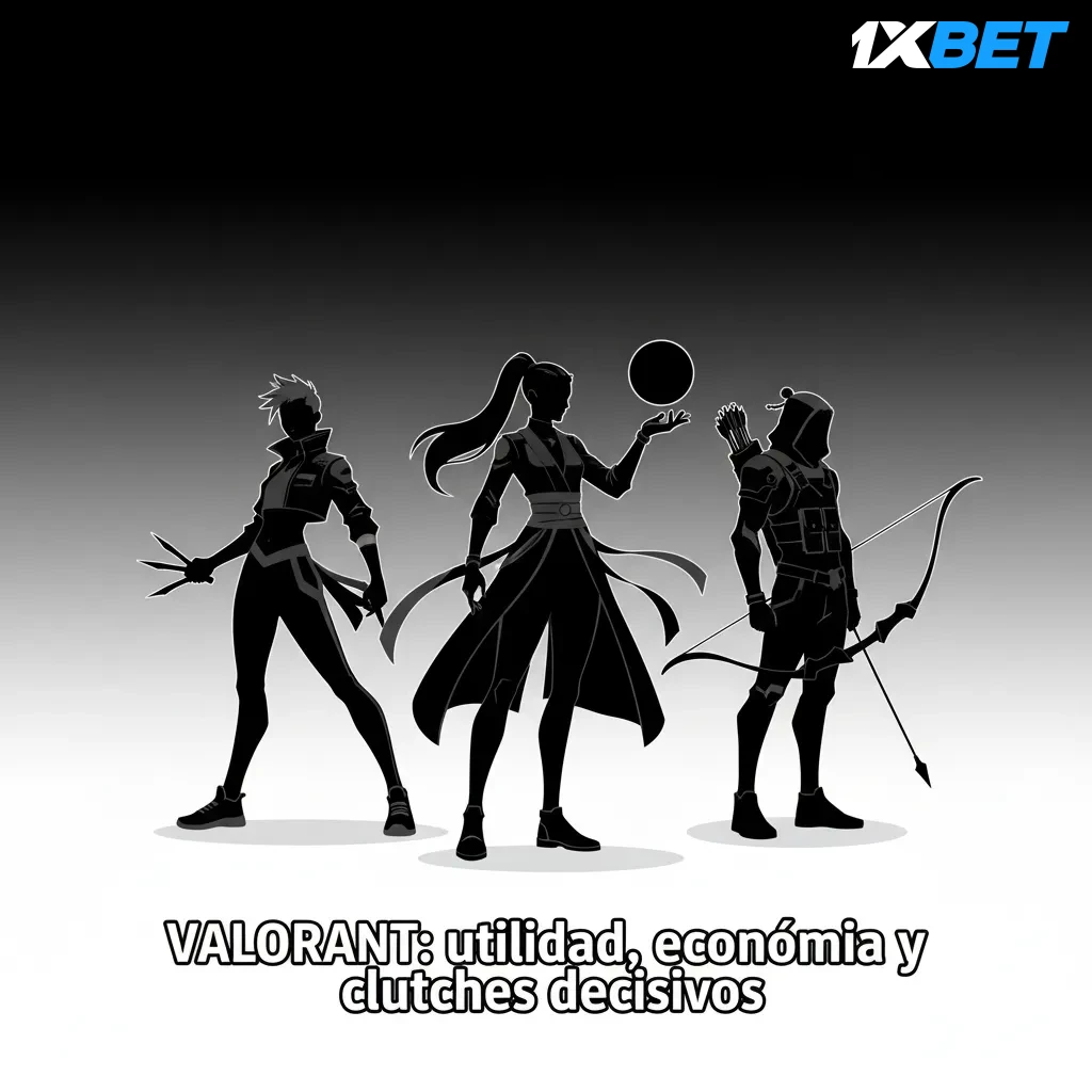 Gráfico de VALORANT: utilidad, economía y clutches; mercados de apuestas y torneos VCT como Champions y Masters.