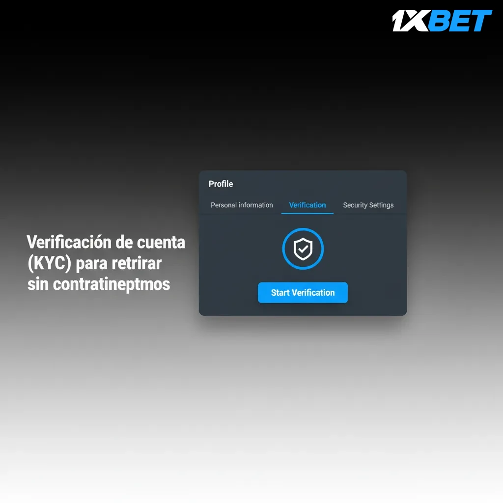 Guía KYC de 1xbet con lista de pasos: datos del perfil, ID, comprobante de dirección, selfie y revisión para retiros.