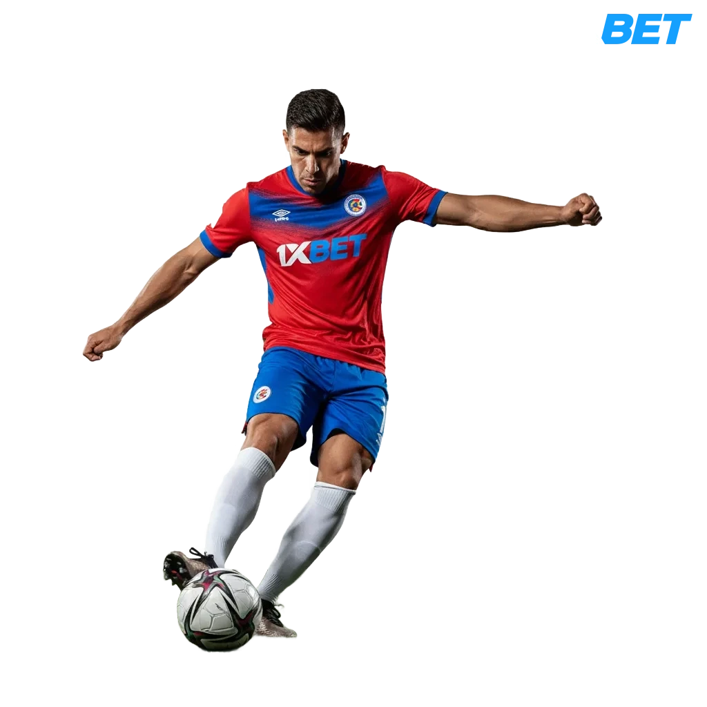Apuestas de fútbol en Costa Rica en 1xbet con cuotas en vivo, bono 100% hasta 70 000 CRC y app móvil segura.