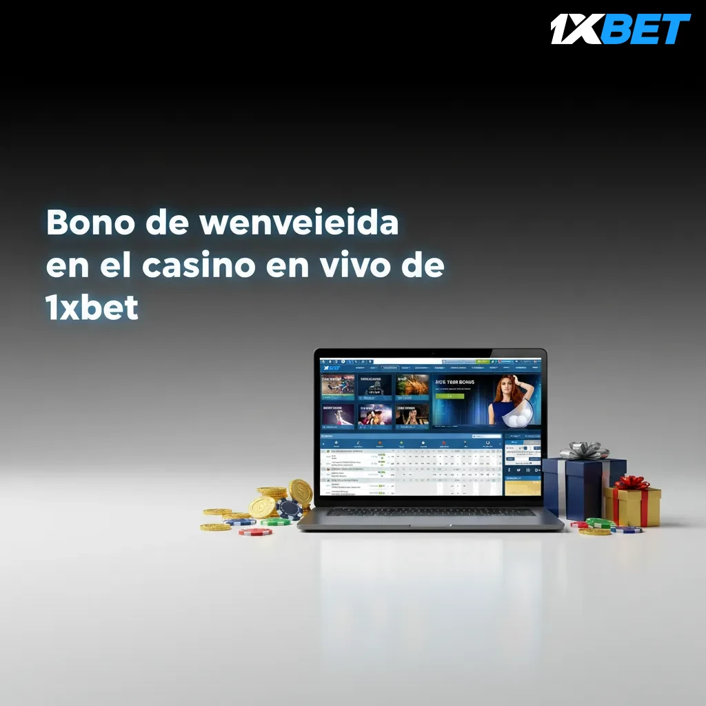 Banner del bono de bienvenida 1xBet casino en vivo: 70 000 CRC por primer depósito para nuevos jugadores en Costa Rica.