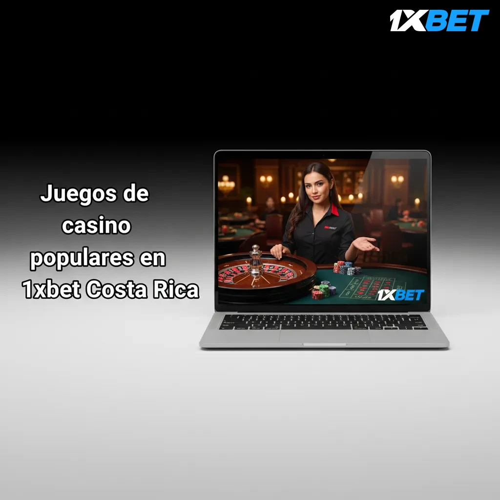 Banner de juegos de casino populares en 1xBet Costa Rica: Gates of Olympus, Sweet Bonanza, Book of Dead y Aviator.