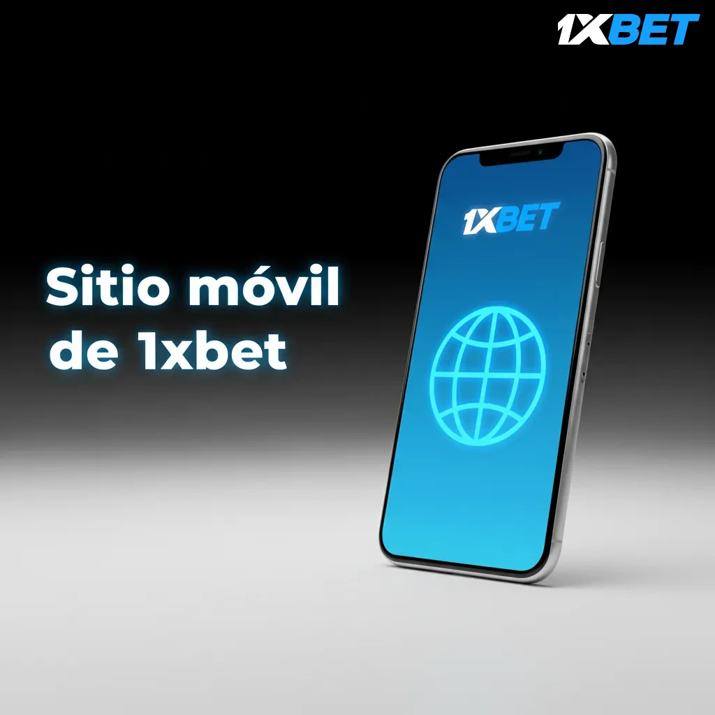 Interfaz móvil de 1xBet en smartphone, con opciones de apuestas, casino, depósitos, retiros y transmisiones en el navegador.