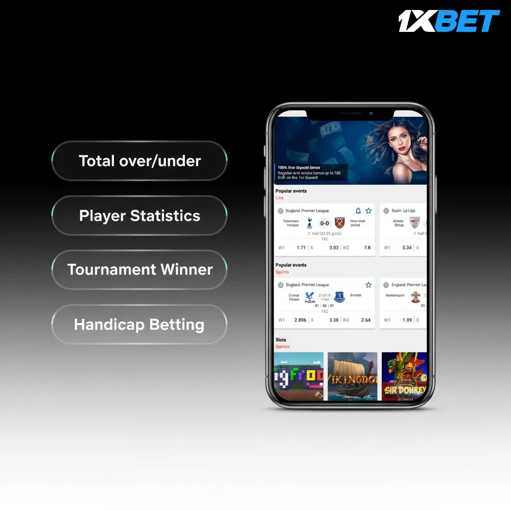 1xbet iOS: tipos de apuestas: sencilla, combinada, sistema, hándicap asiático y más/menos; opciones para ajustar riesgo.