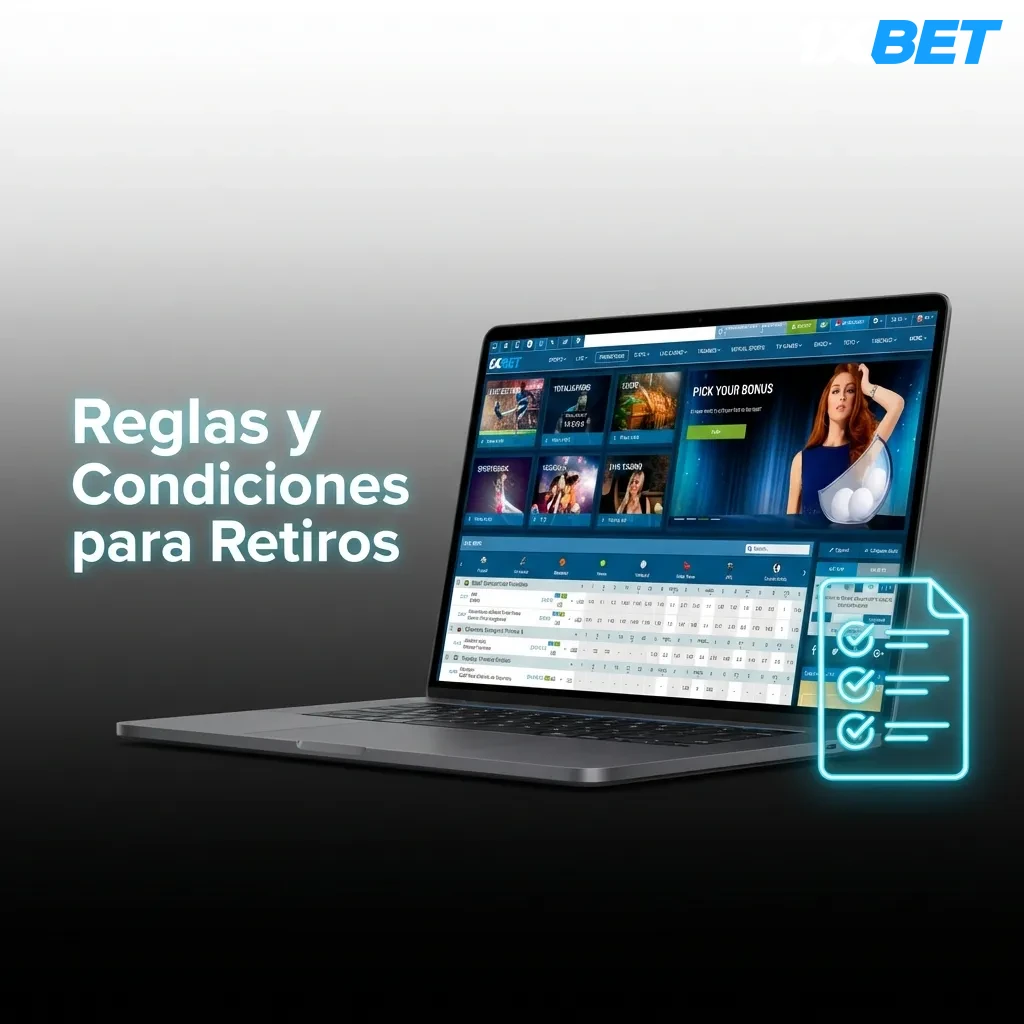 Checklist document showing withdrawal rules and verification requirements for Costa Rican online betting platform
