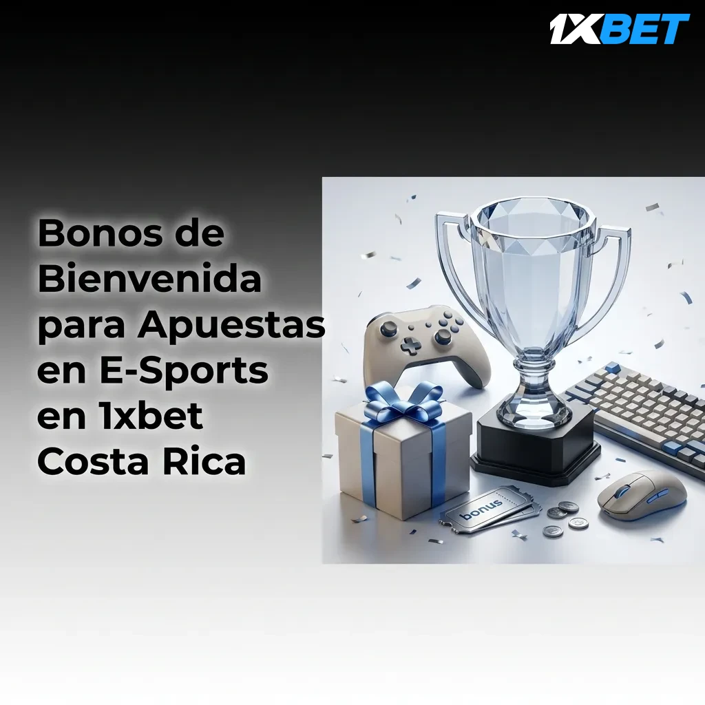 1xbet Costa Rica welcome bonus guide showing 70000 CRC offer for e-sports betting with registration steps