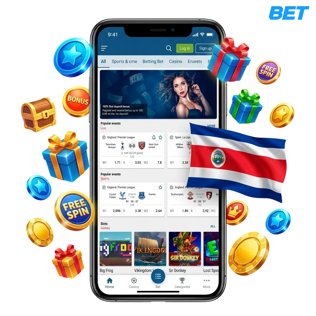 1xbet app download page for Android APK and iOS, showing mobile betting interface with sports and casino options