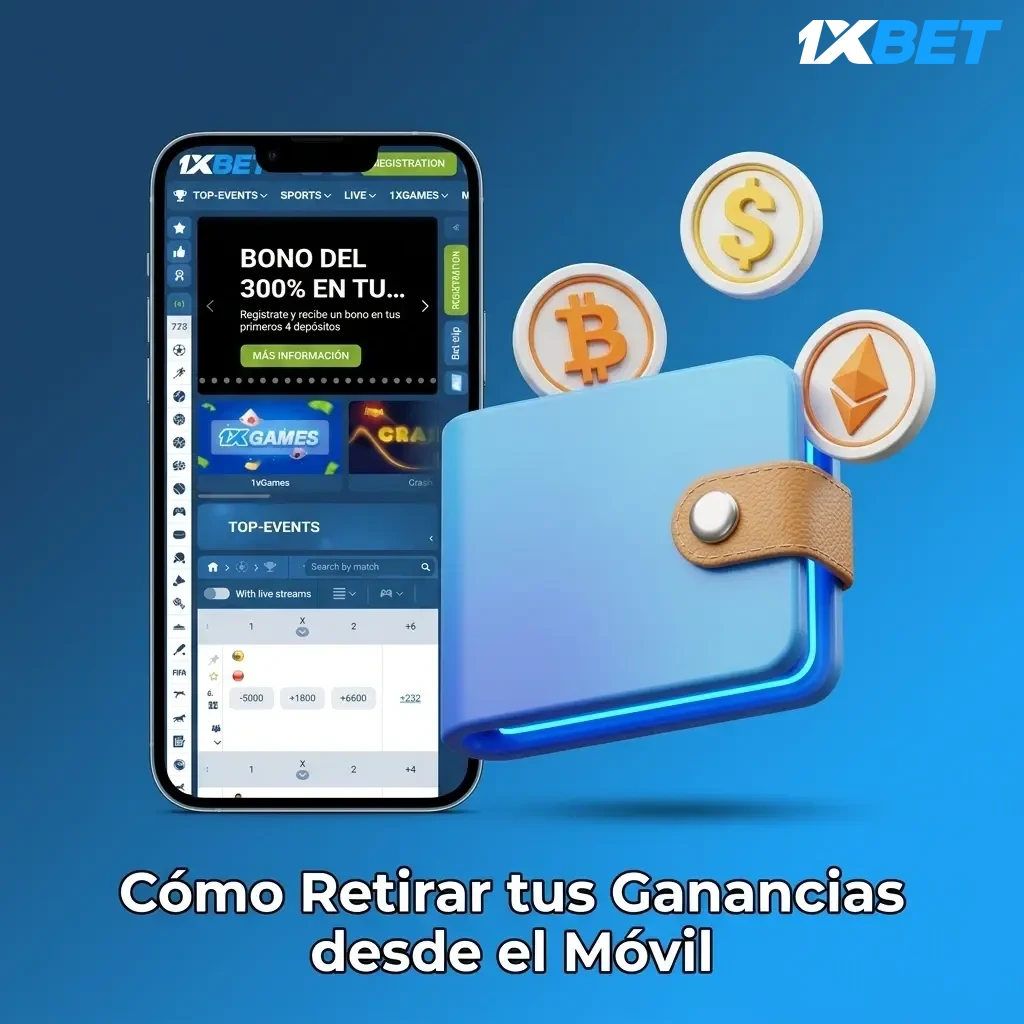 Guía para retirar ganancias desde el móvil en 1xbet: acceso, selección de método y confirmación