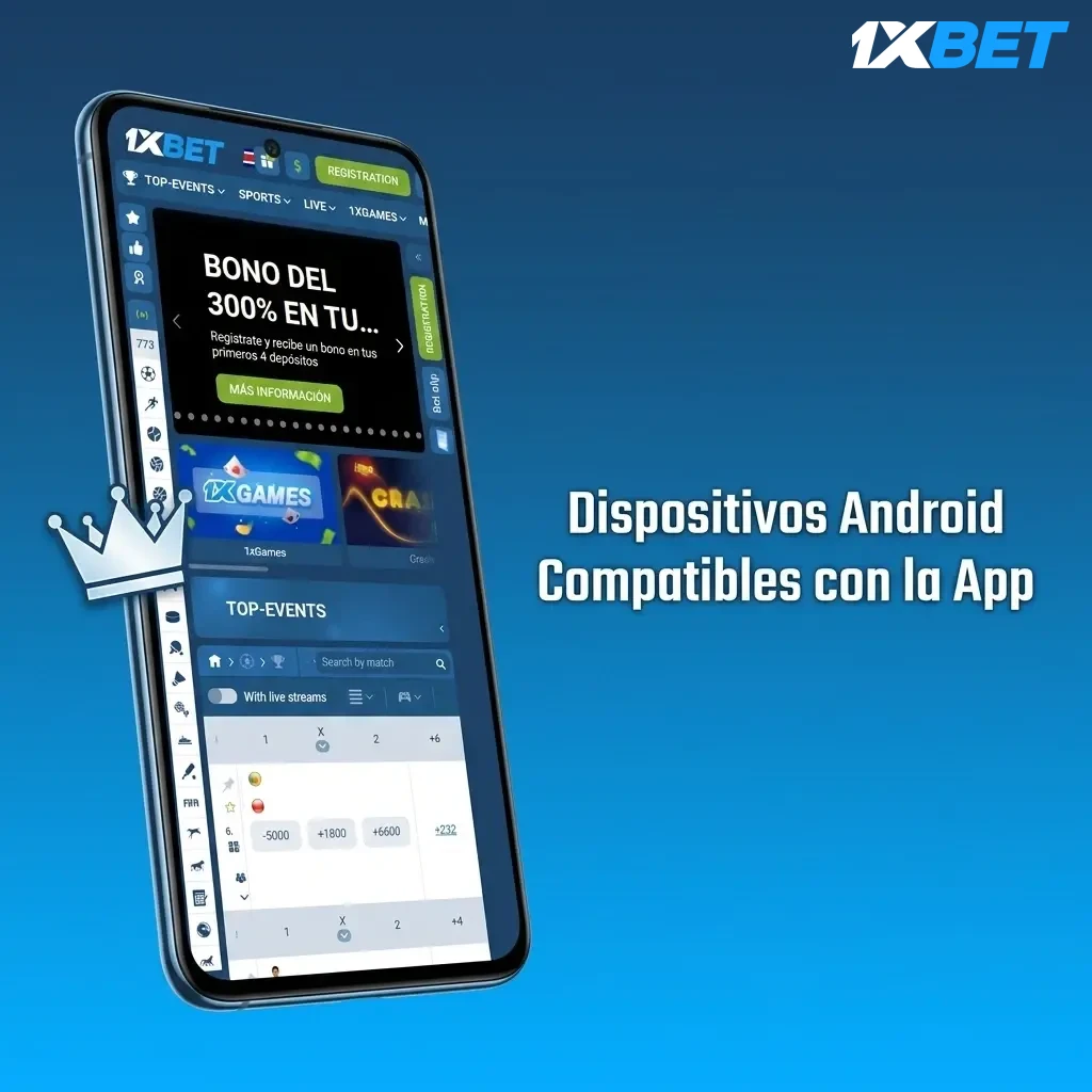 Dispositivos Android compatibles con la app de 1xbet en Costa Rica: Samsung, Xiaomi, Motorola, Huawei, LG, OPPO y OnePlus