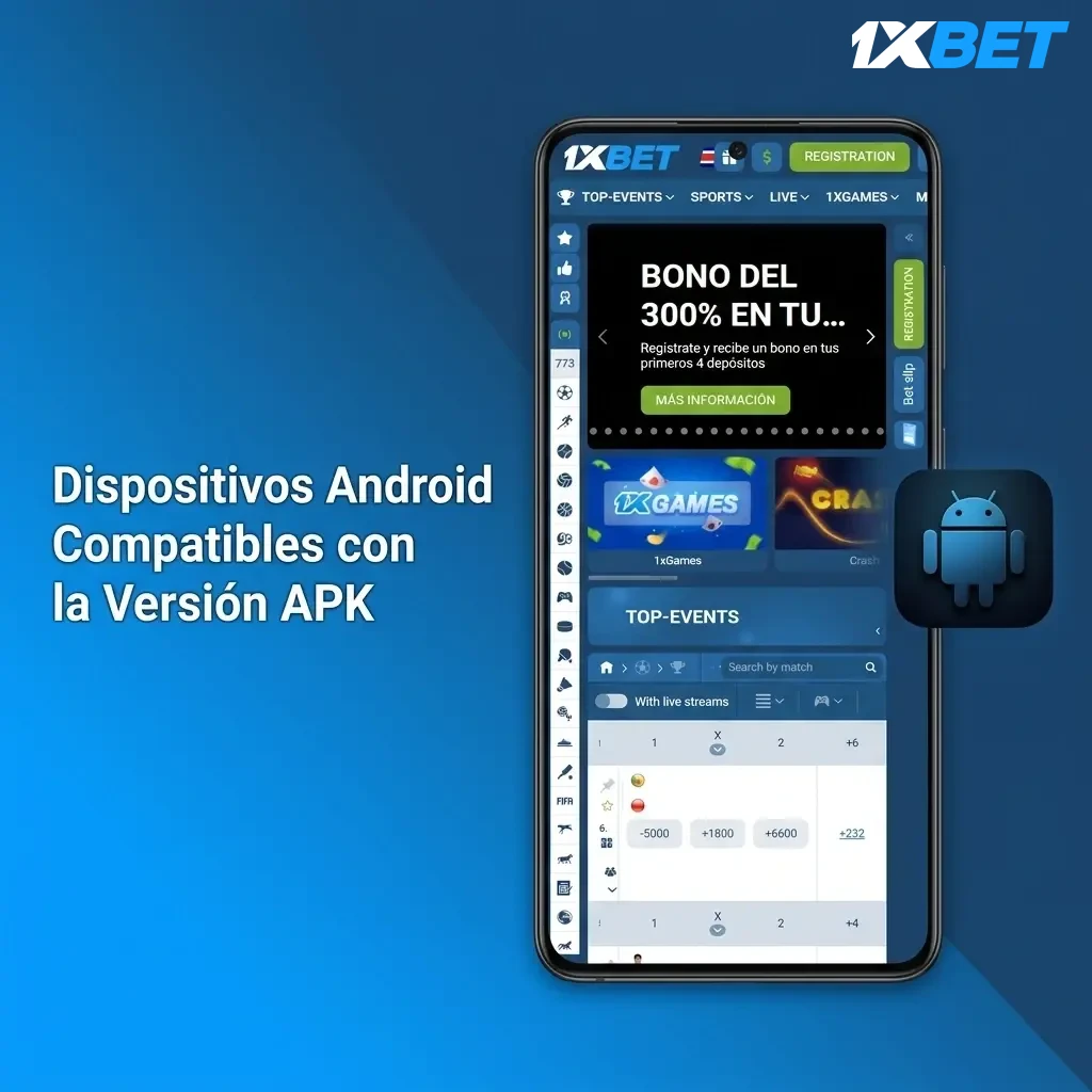 Dispositivos Android compatibles con app 1xbet APK: Samsung, Xiaomi, Huawei y más marcas en Costa Rica
