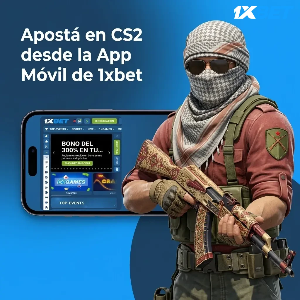 Apostá en CS2 desde la app móvil de 1xbet: seguí partidos y mercados de eSports fácilmente desde Android o iOS.