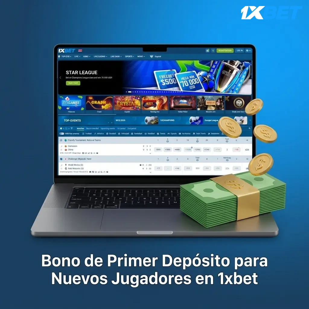 Bono de bienvenida 1xbet Costa Rica: hasta 1 000 000 CRC en casino o 98 000 CRC en deportes
