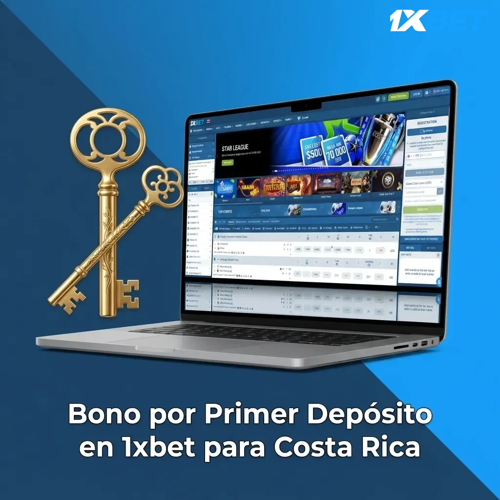 Bono de bienvenida 1xbet Costa Rica: hasta 98000 CRC en deportes o 1000000 CRC en casino