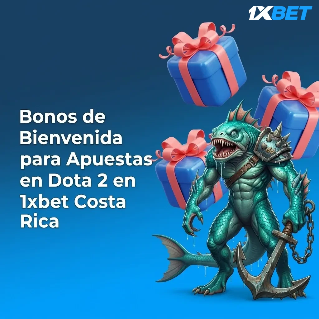 Bono de bienvenida 1xbet Costa Rica para apuestas Dota 2, hasta 98000 CRC en deportes y 1M CRC en casino