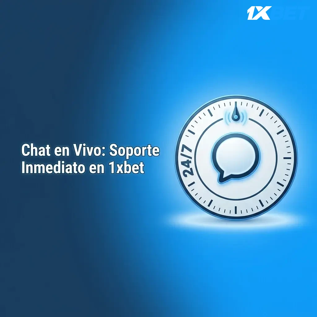 Chat en vivo de 1xbet disponible 24/7 para soporte inmediato en español desde sitio web o app móvil