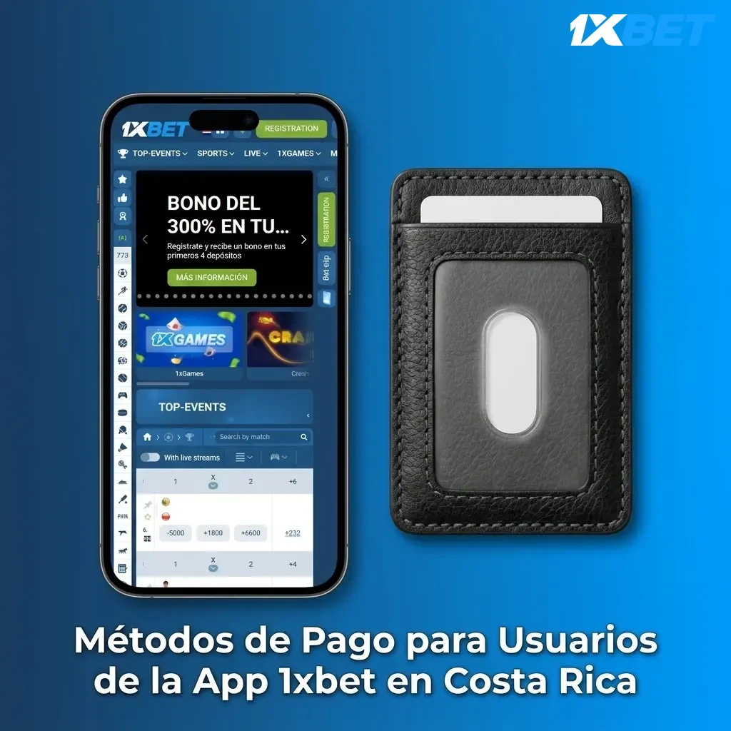 Métodos de pago en la app 1xbet Costa Rica: tarjetas, criptomonedas, SINPE y monederos electrónicos