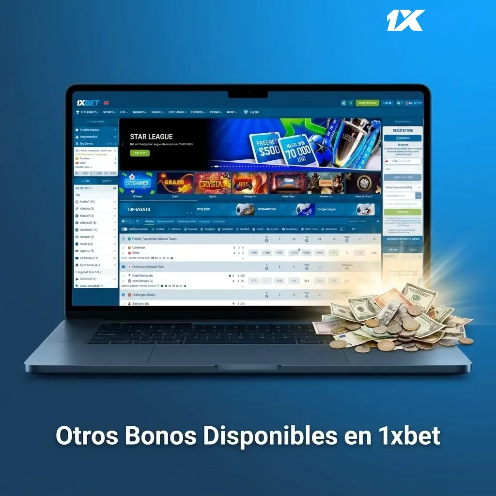 Bonos disponibles en 1xbet Costa Rica: recarga, cashback, lealtad, deportes y giros gratis en casino